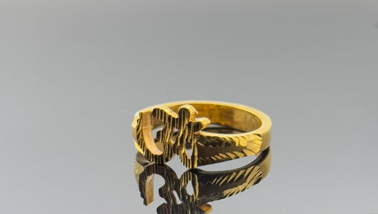 22k Solid Gold Ladies Simple Ring GR1525