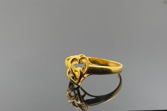 21k Solid Gold Ladies Simple Ring GR1536