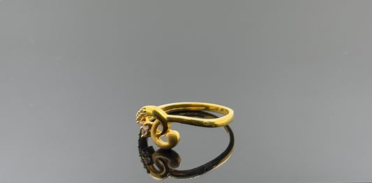 22k Solid Gold Ladies Simple Ring GR1539