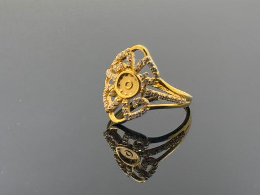 22k Solid Gold Ladies Simple Ring GR1570