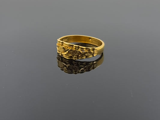 22k Solid Gold Ladies Simple Ring GR1571