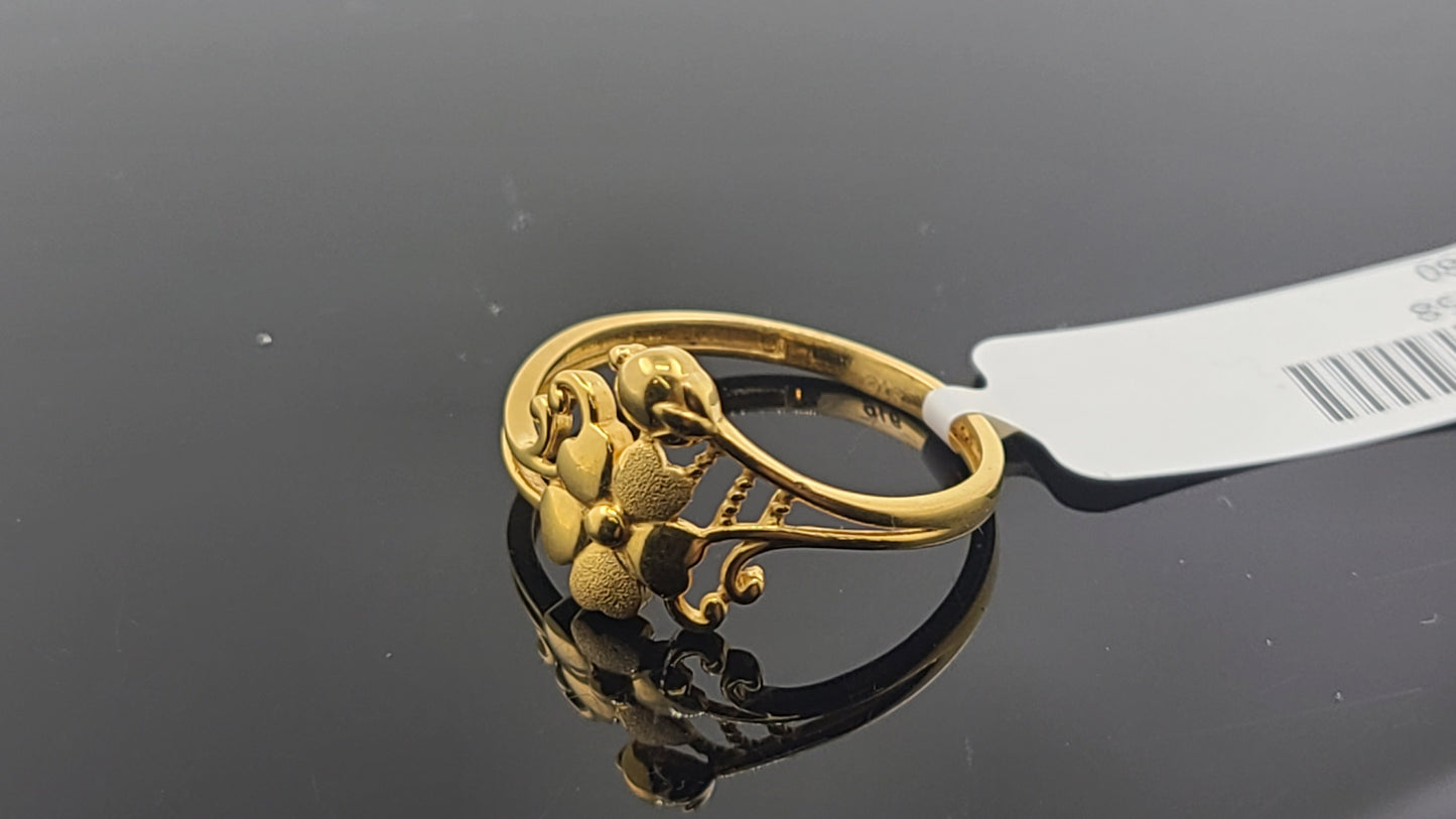 22k Solid Gold Ladies Simple Ring GR158