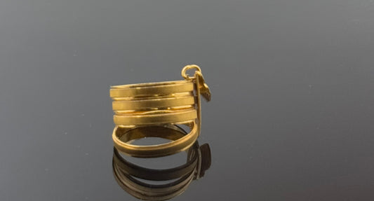 22k Solid Gold Ladies Simple Ring GR1587