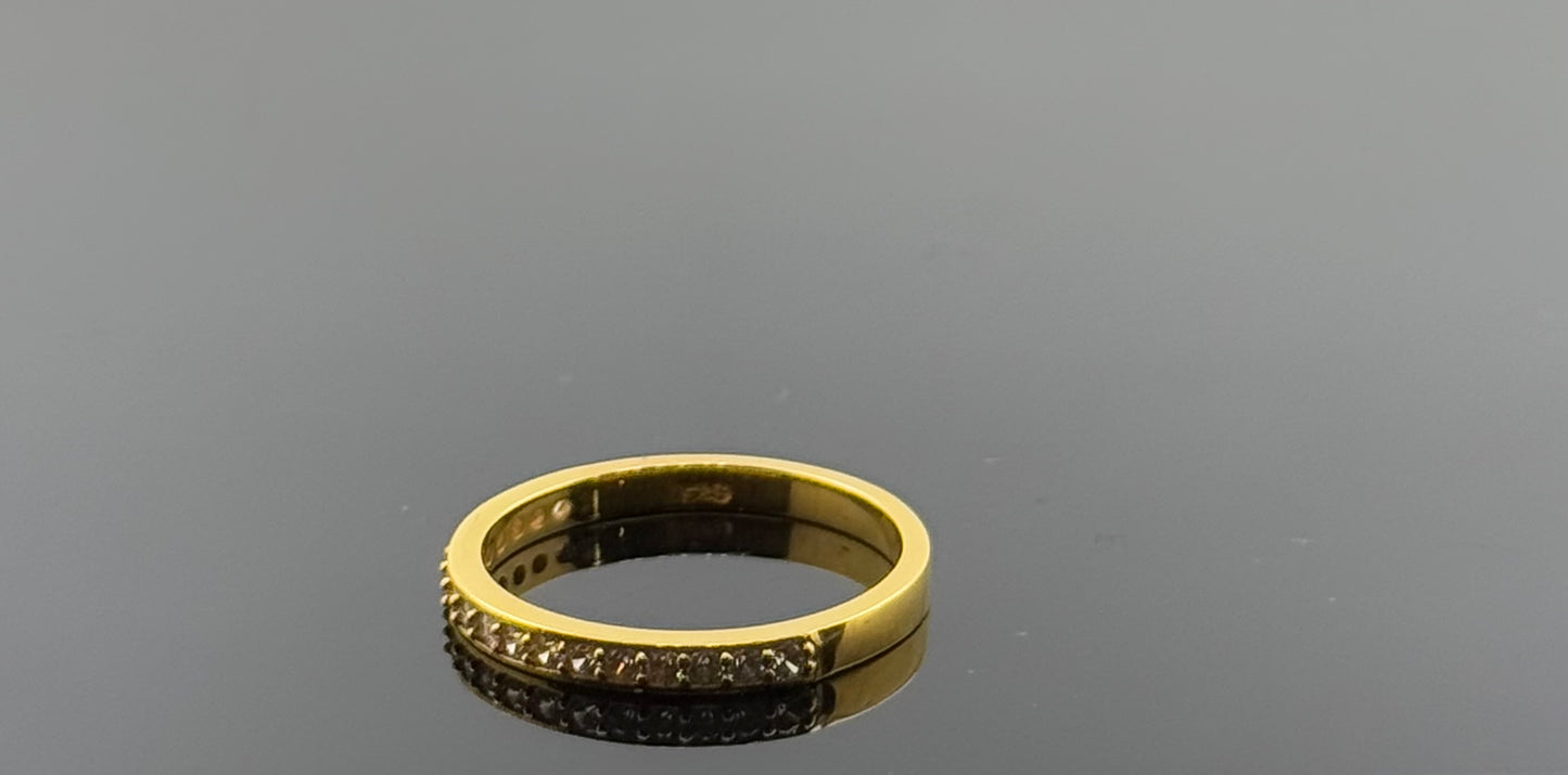 21k Solid Gold Ladies Simple Ring GR1594
