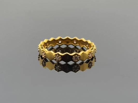 22k Solid Gold Ladies Simple Ring GR1608