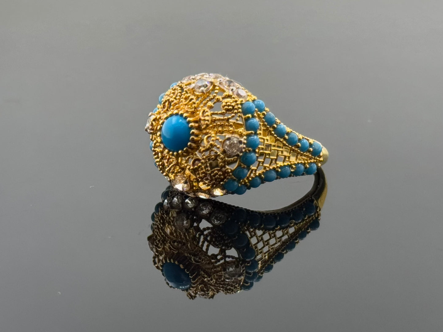 22k Solid Gold Ladies Simple Ring GR1613