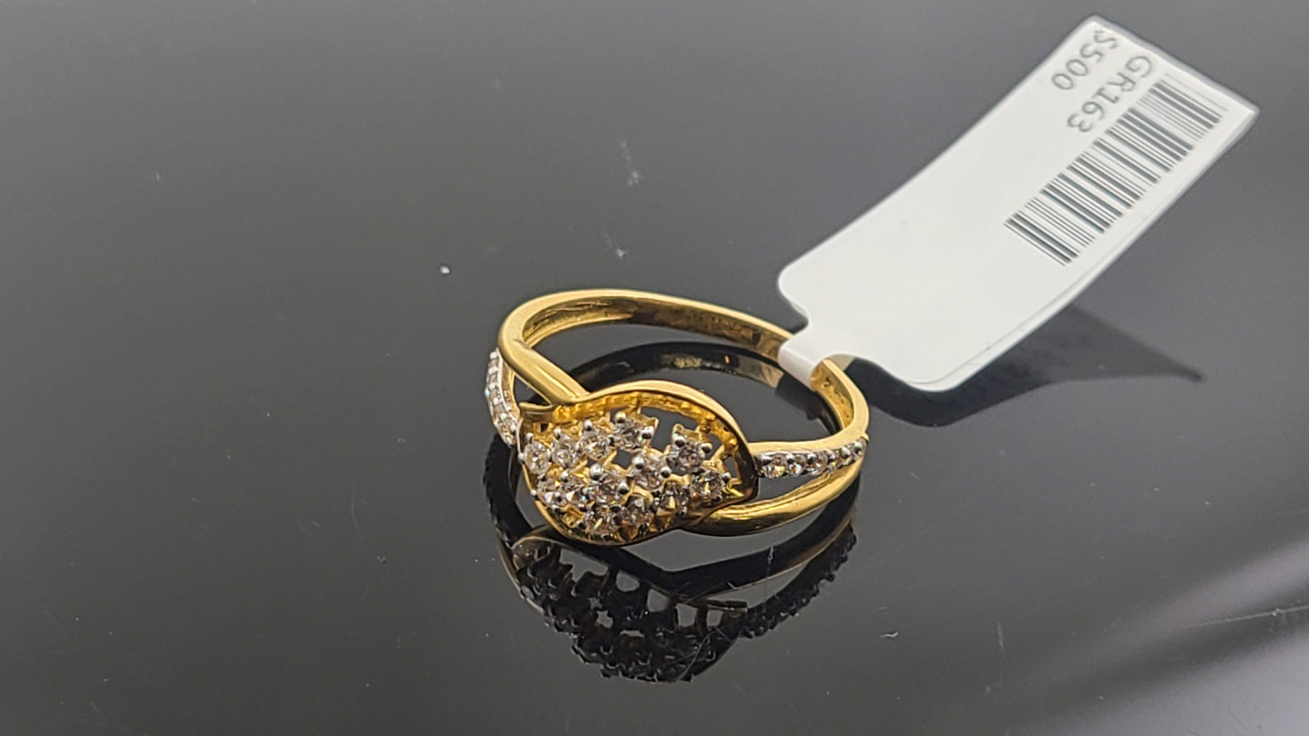 22k Solid Gold Ladies Simple Ring GR163
