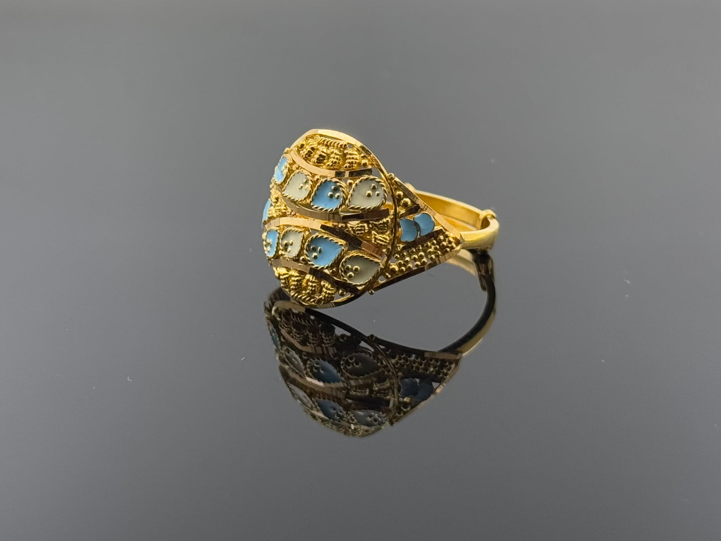 21k Solid Gold Ladies Simple Ring GR1630