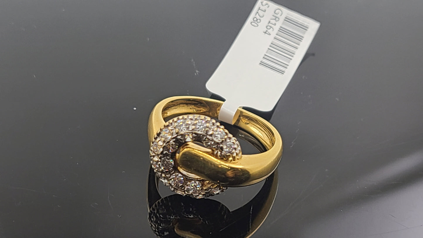 22k Solid Gold Ladies Simple Ring GR164