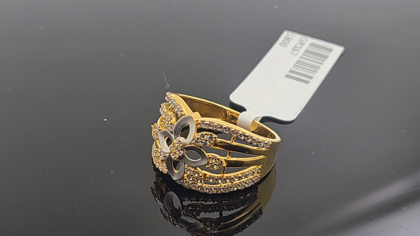 22k Solid Gold Ladies Simple Ring GR167