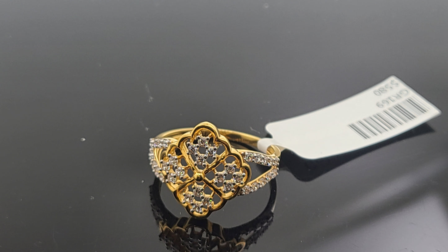 22k Solid Gold Ladies Simple Ring GR169