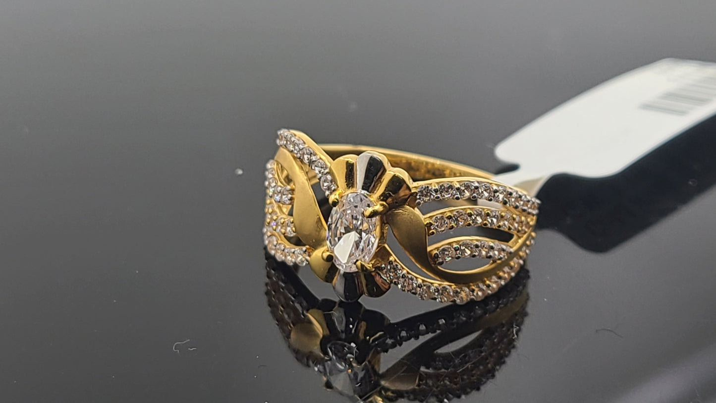 22k Solid Gold Ladies Simple Ring GR173