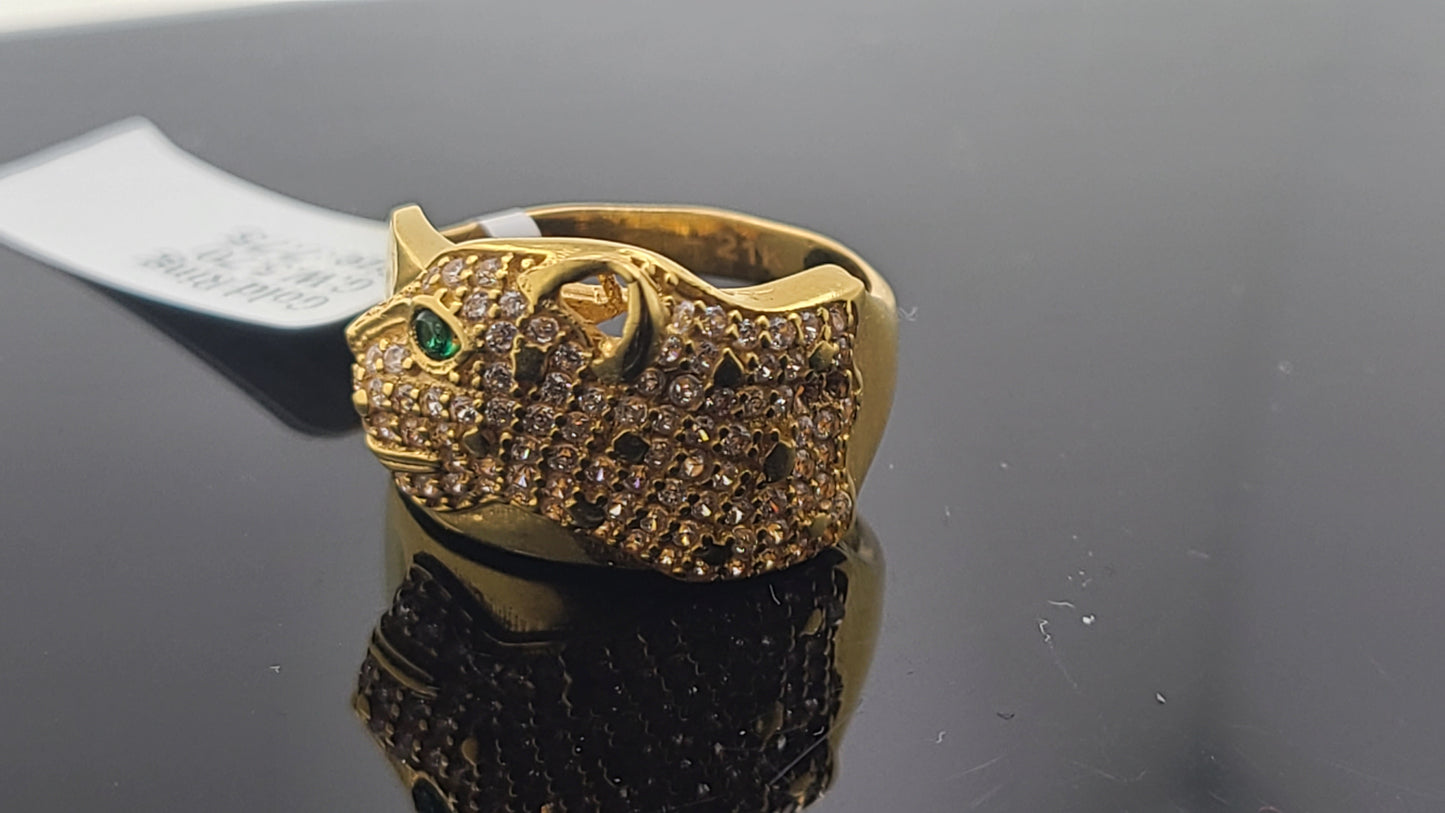 21k Solid Gold Ladies Simple Ring GR175