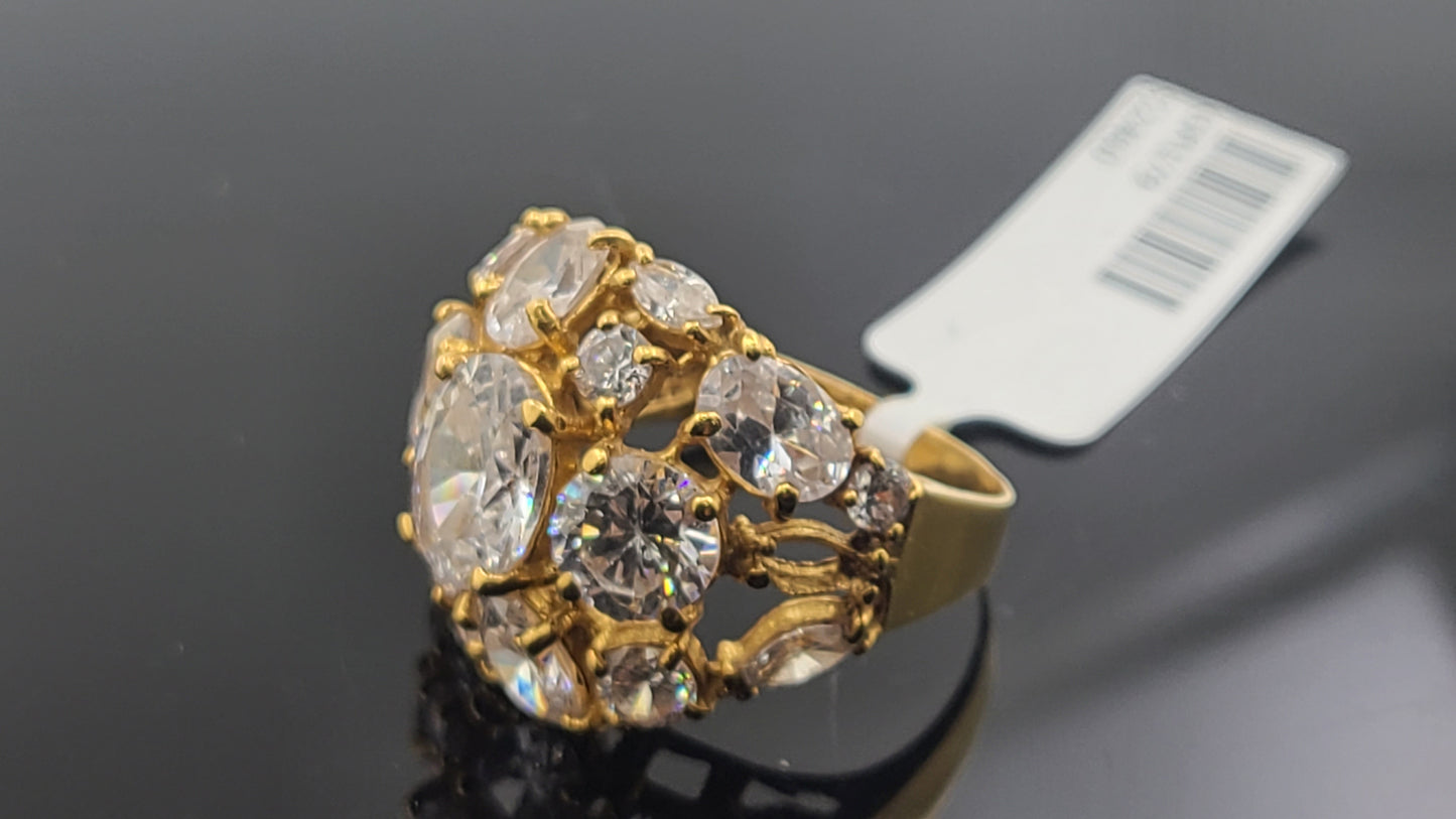 22k Solid Gold Ladies Simple Ring GR179