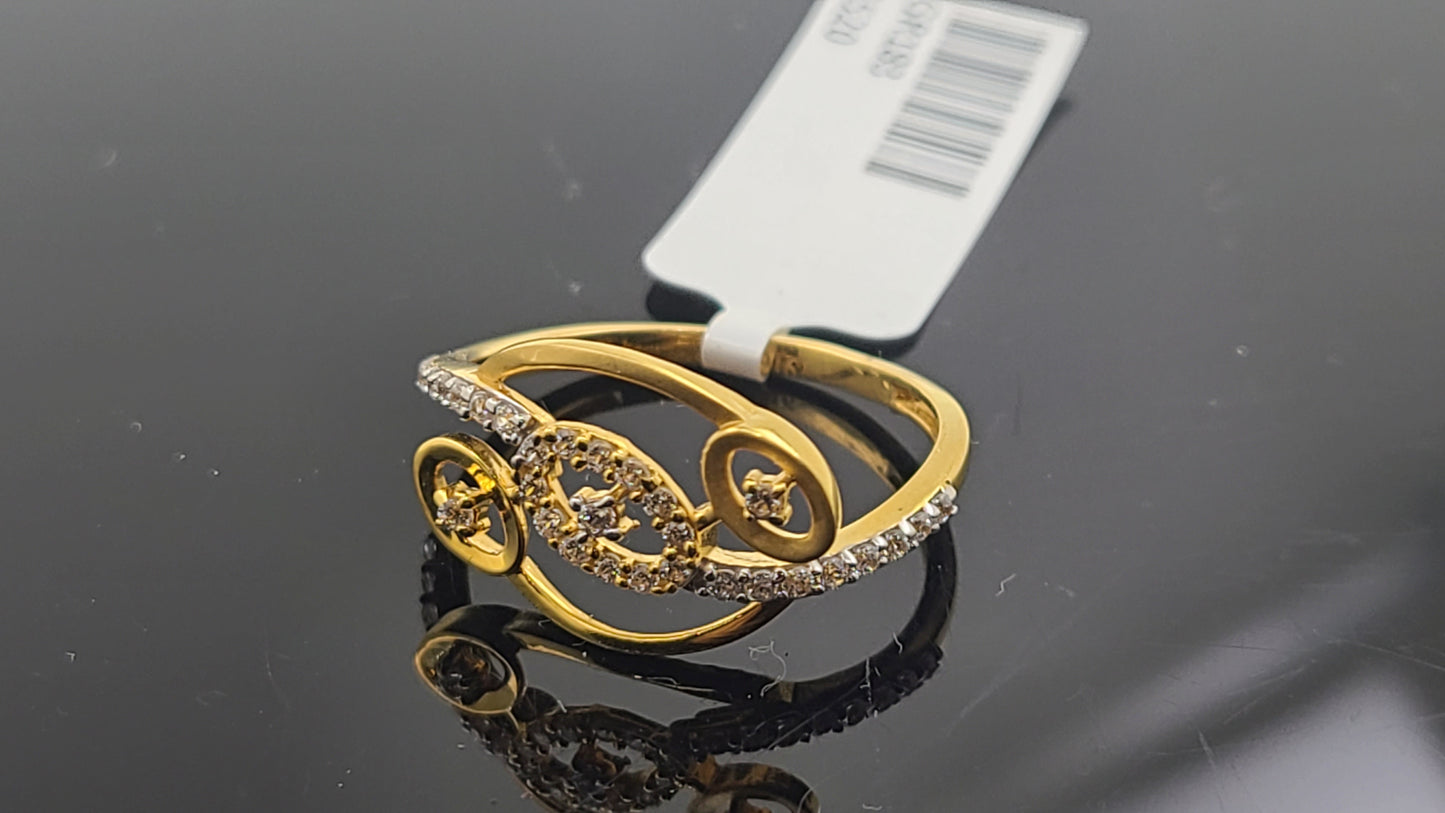 22k Solid Gold Ladies Simple Ring GR183