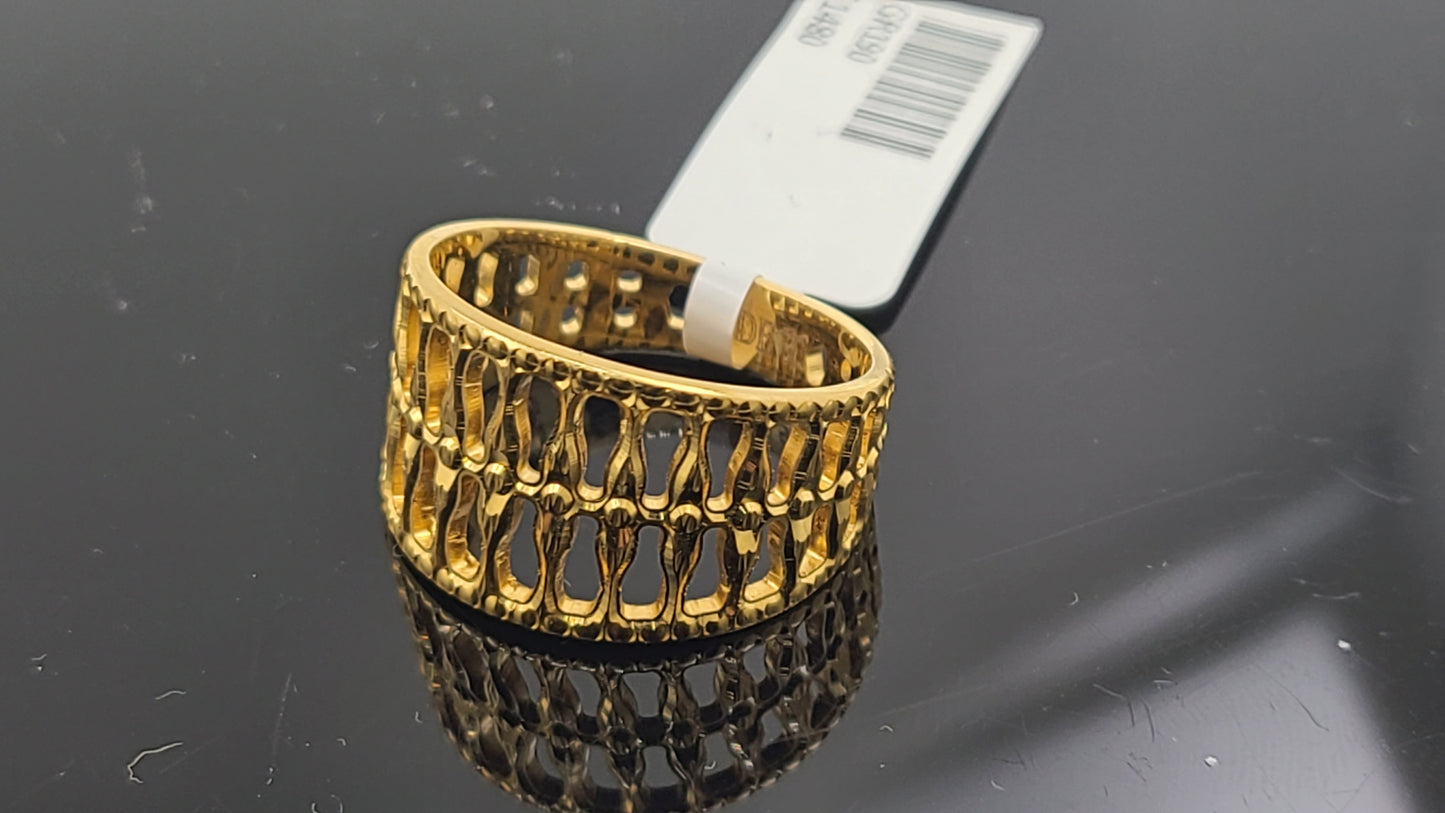 22k Solid Gold Ladies Simple Ring GR190