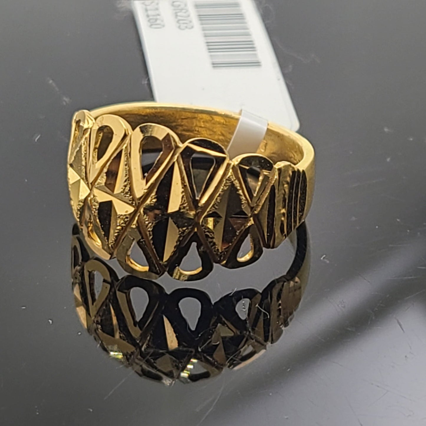 22k Solid Gold Ladies Simple Ring GR203