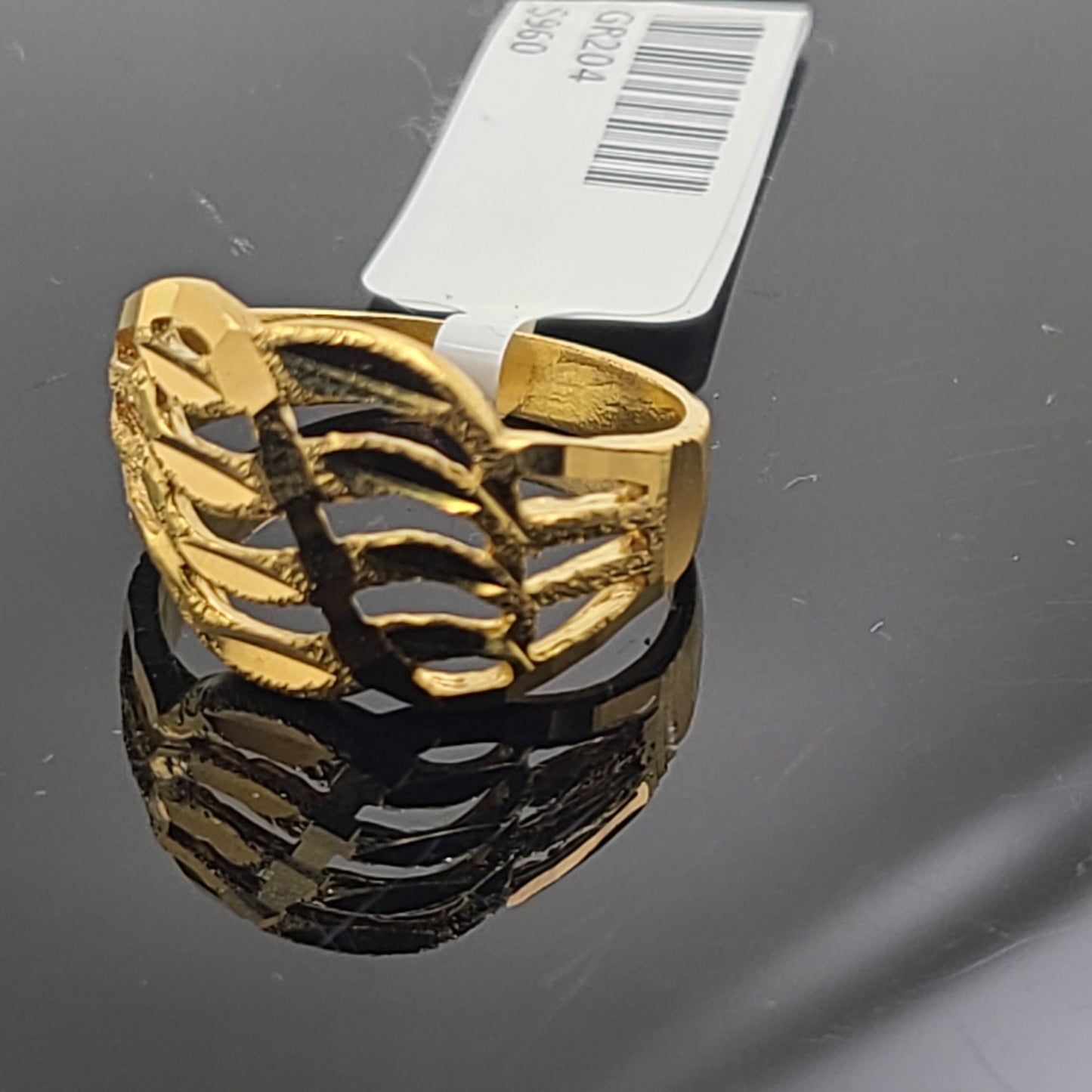 22k Solid Gold Ladies Simple Ring GR204