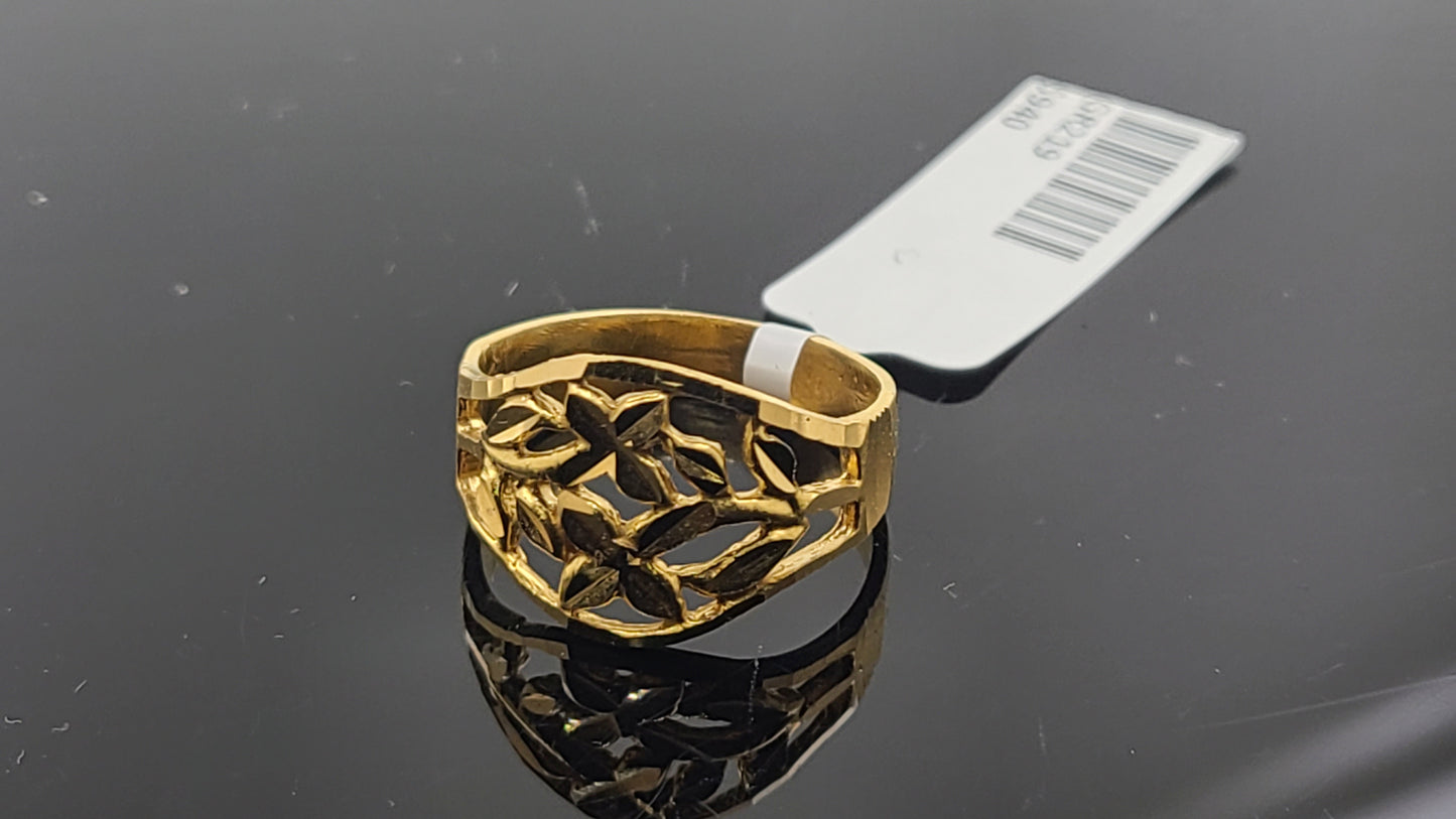 22k Solid Gold Ladies Simple Ring GR219