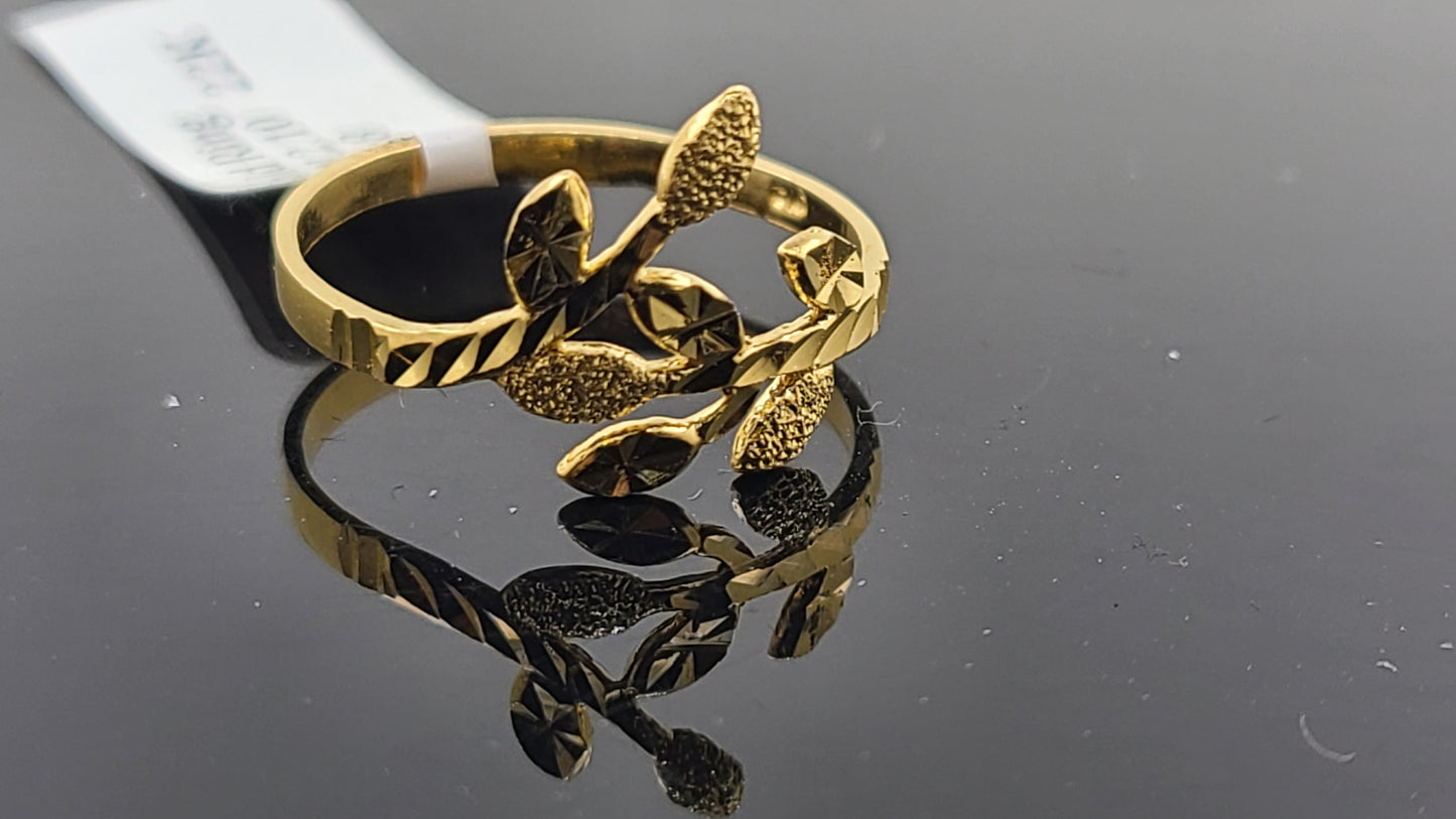22k Solid Gold Ladies Simple Ring GR22