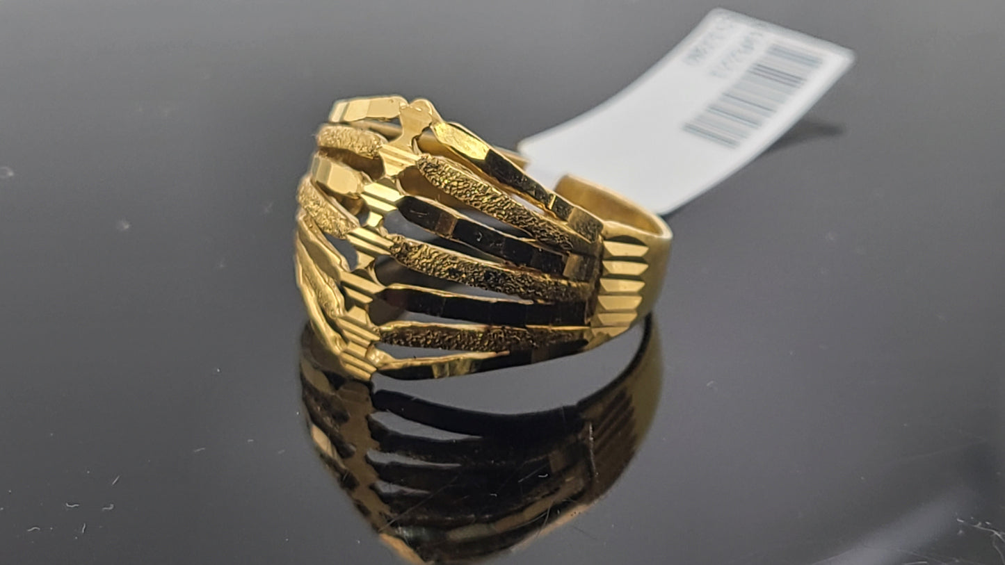 22k Solid Gold Ladies Simple Ring GR221