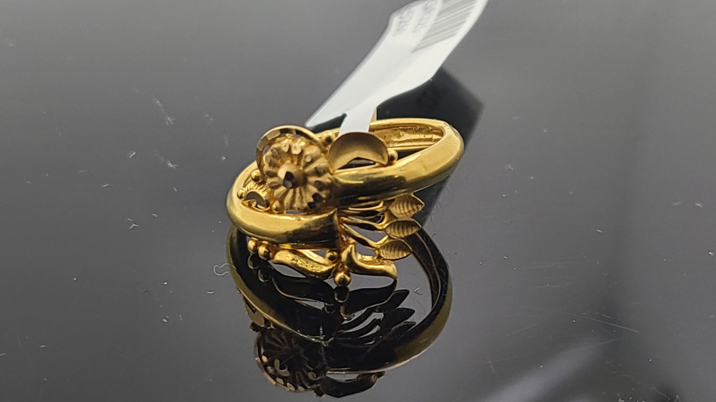 22k Solid Gold Ladies Simple Ring GR225
