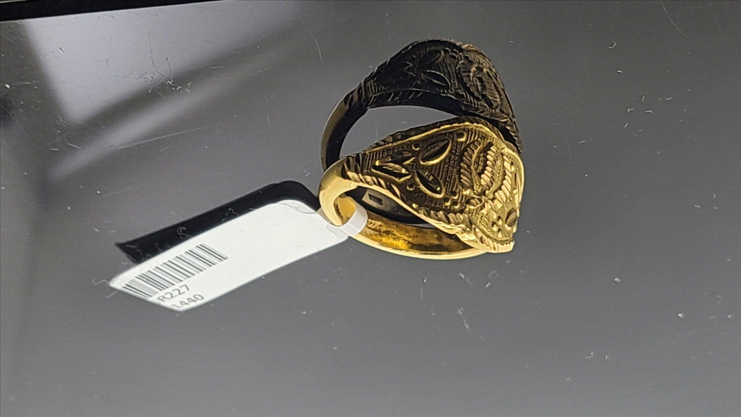 22k Solid Gold Ladies Simple Ring GR227
