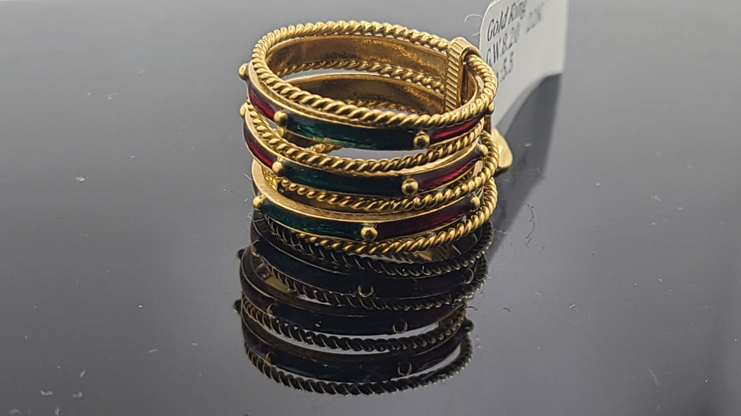 22k Solid Gold Ladies Simple Ring GR229