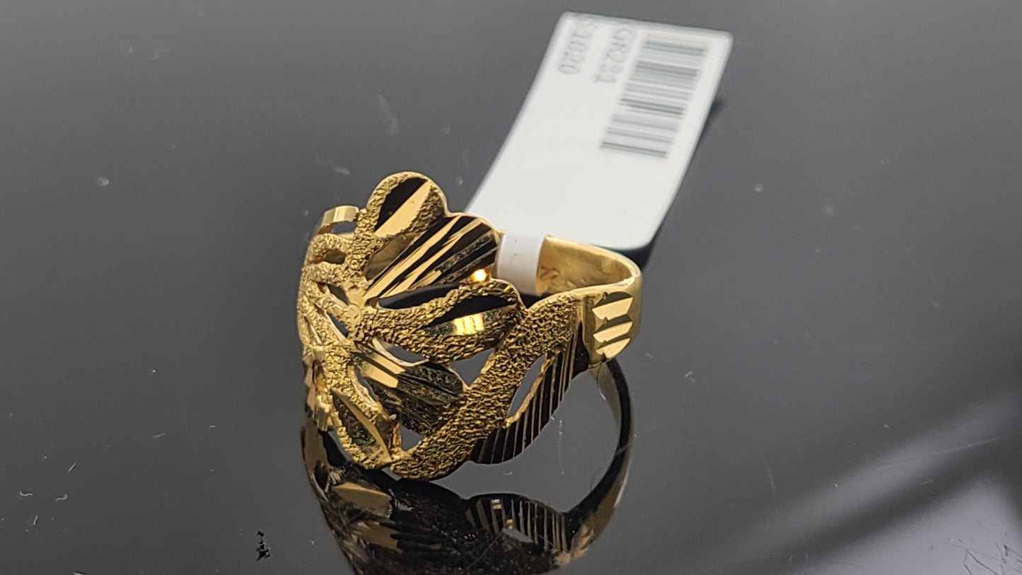 22k Solid Gold Ladies Simple Ring GR231