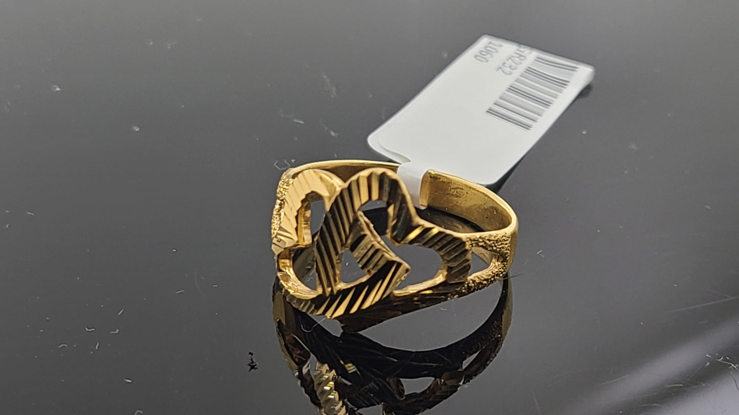 22k Solid Gold Ladies Simple Ring GR232