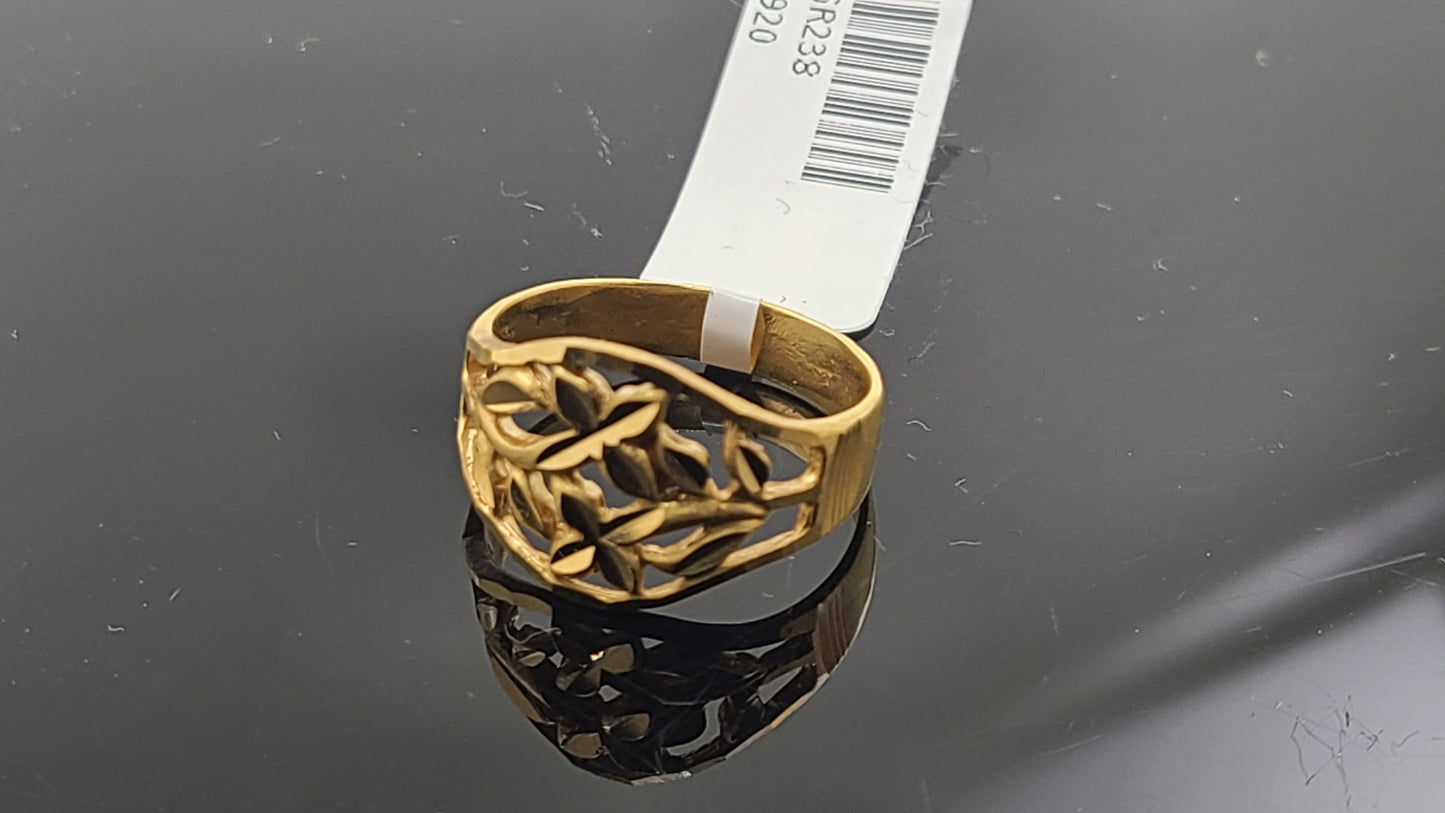 22k Solid Gold Ladies Simple Ring GR238