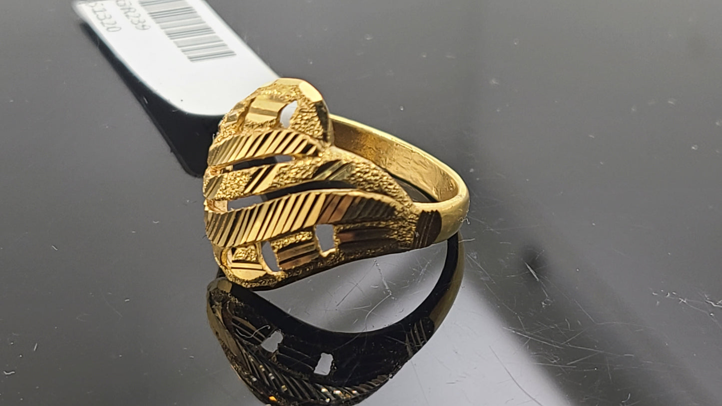 22k Solid Gold Ladies Simple Ring GR239