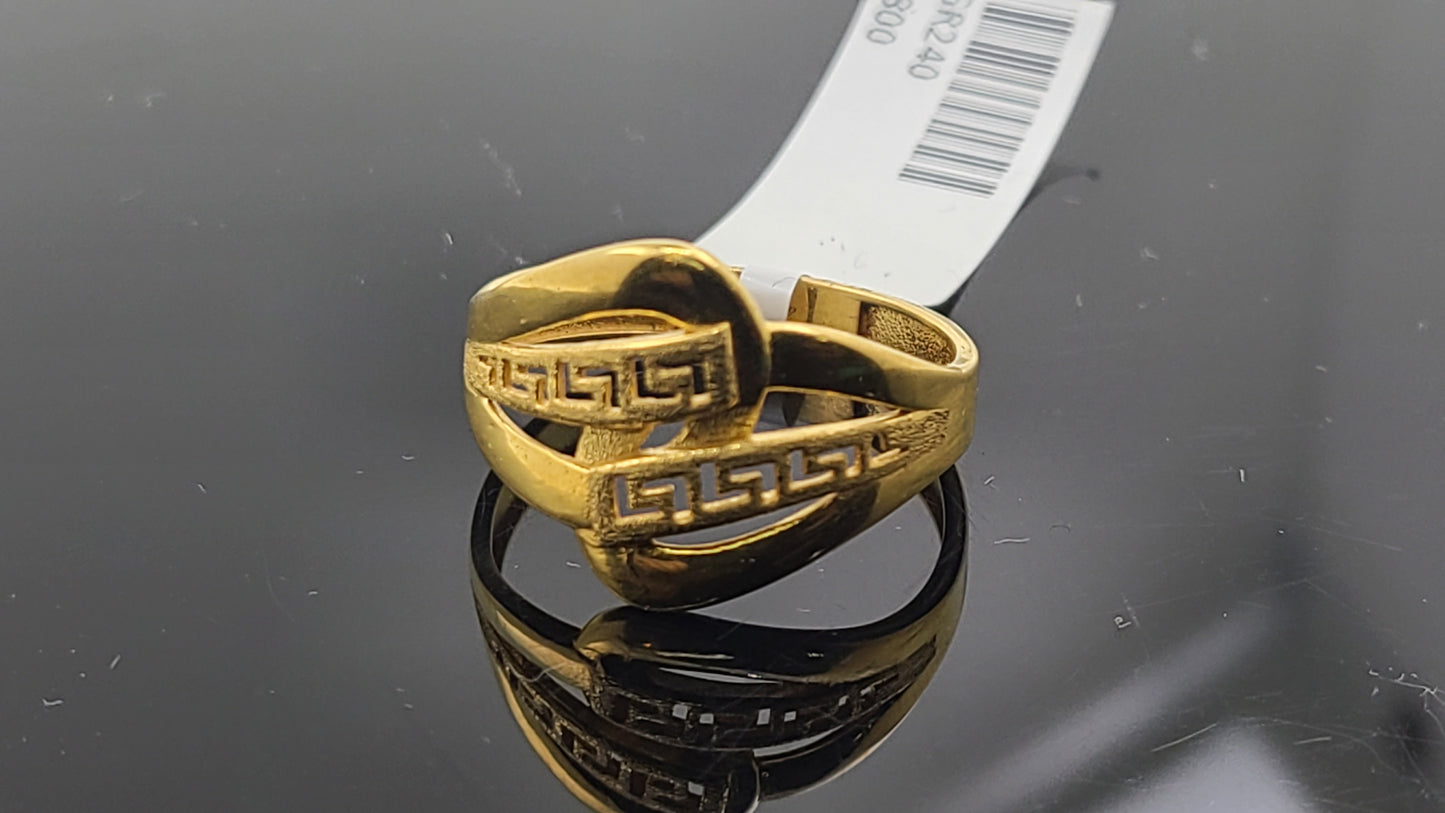 22k Solid Gold Ladies Simple Ring GR240