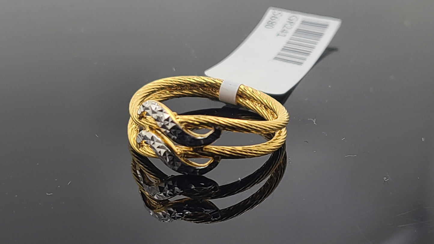 22k Solid Gold Ladies Simple Ring GR241