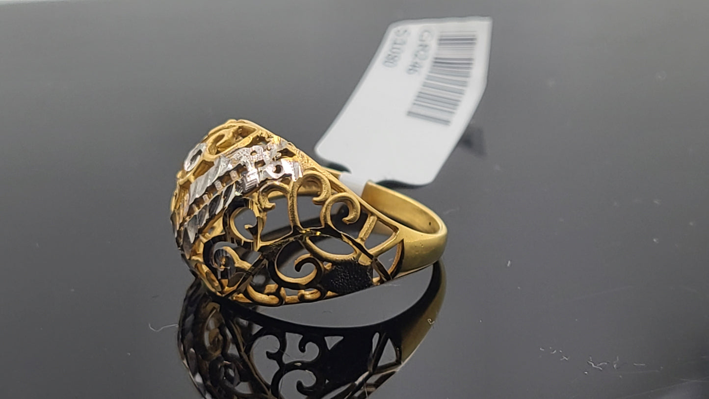 22k Solid Gold Ladies Simple Ring GR246