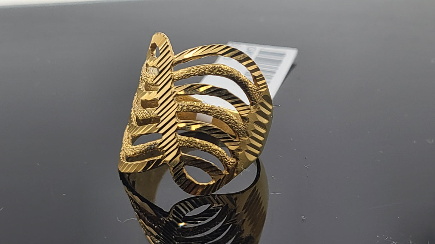 22k Solid Gold Ladies Simple Ring GR251