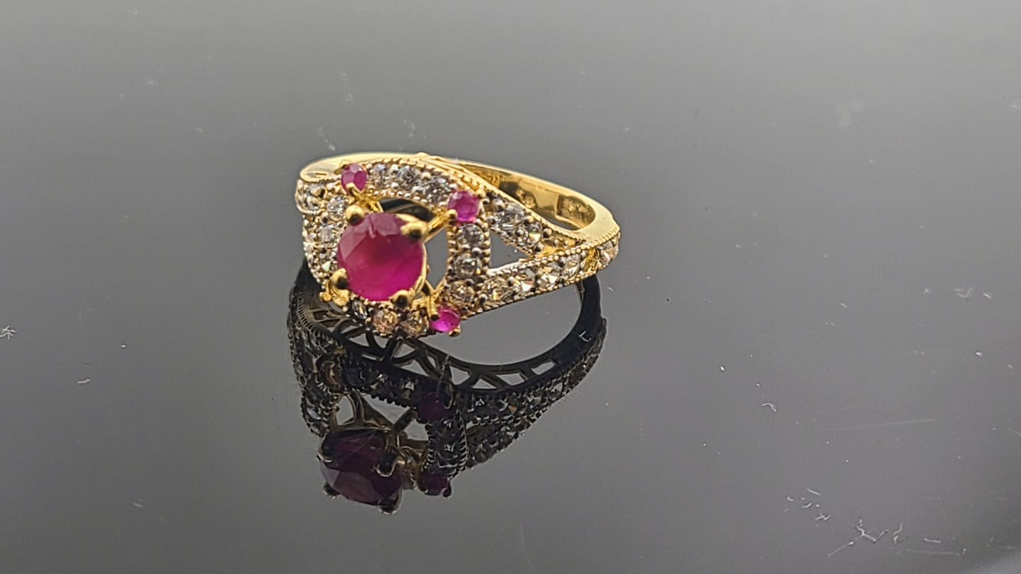 22k Solid Gold Ladies Simple Ring GR268