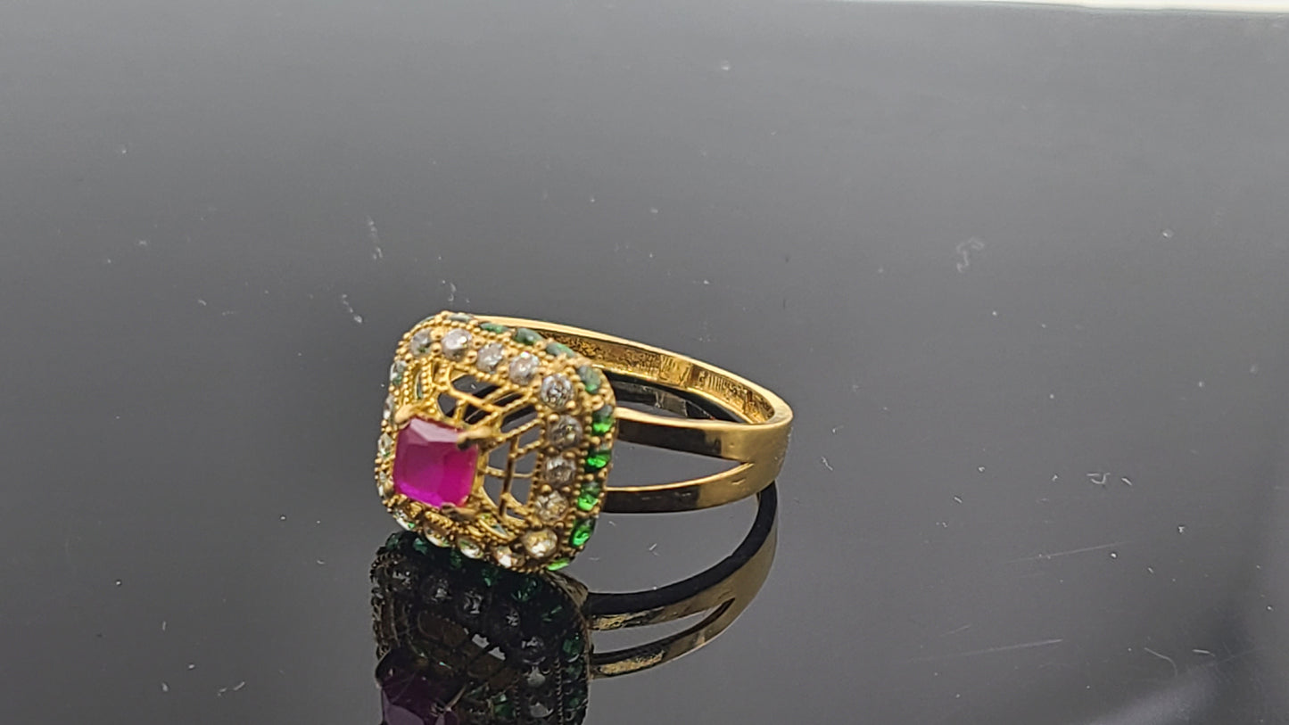 22k Solid Gold Ladies Simple Ring GR278