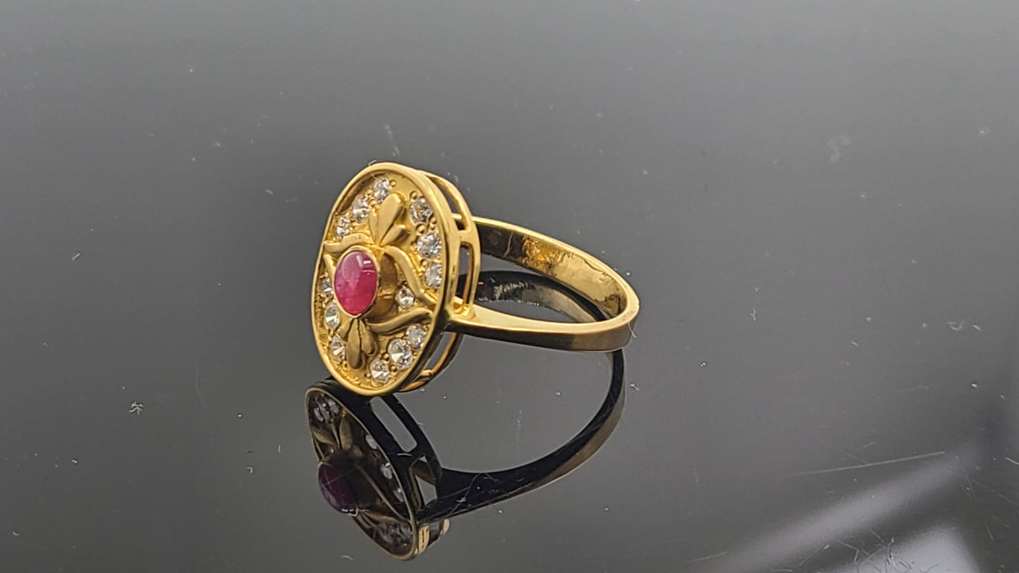 21k Solid Gold Ladies Simple Ring GR286