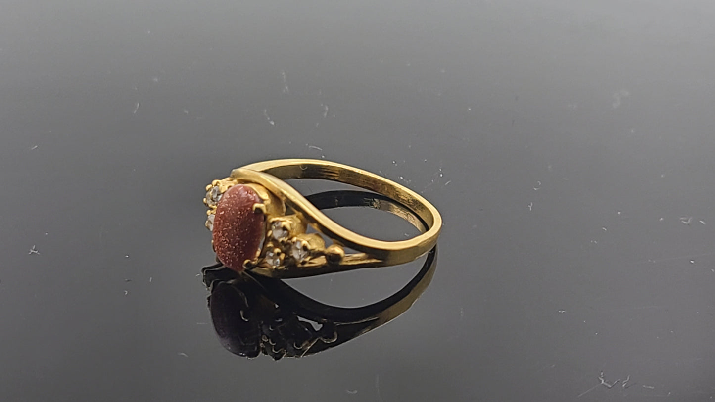 21k Solid Gold Ladies Simple Ring GR292