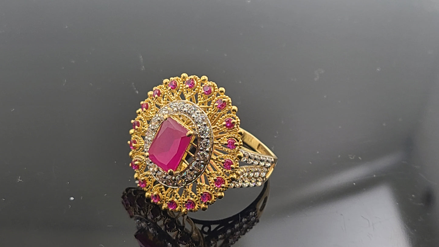 22k Solid Gold Ladies Simple Ring GR294