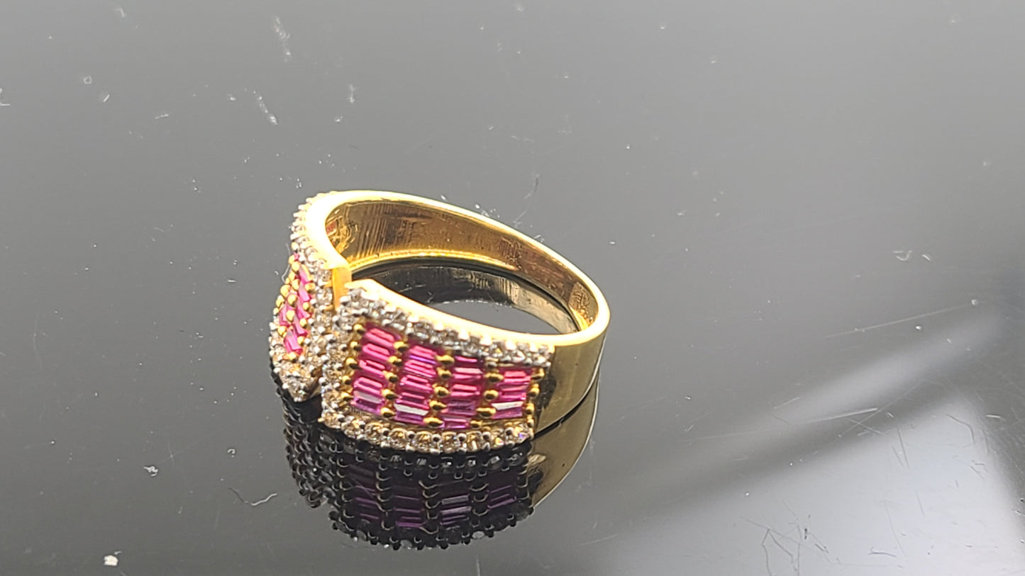 22k Solid Gold Ladies Simple Ring GR308