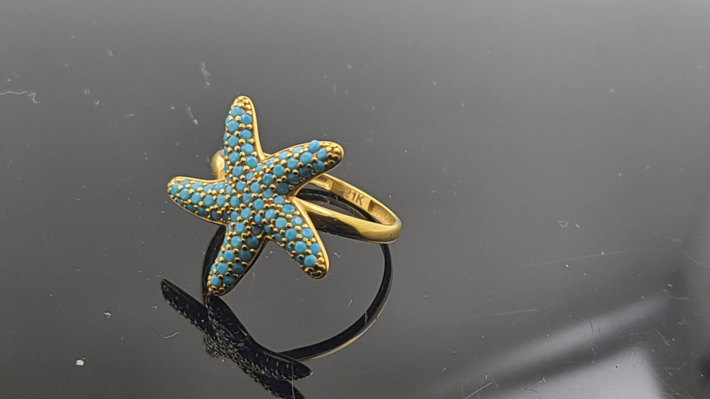 21k Solid Gold Ladies Simple Ring GR310