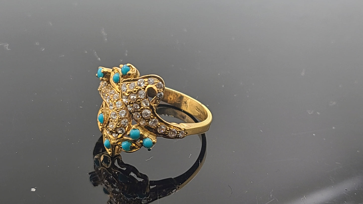 22k Solid Gold Ladies Simple Ring GR314