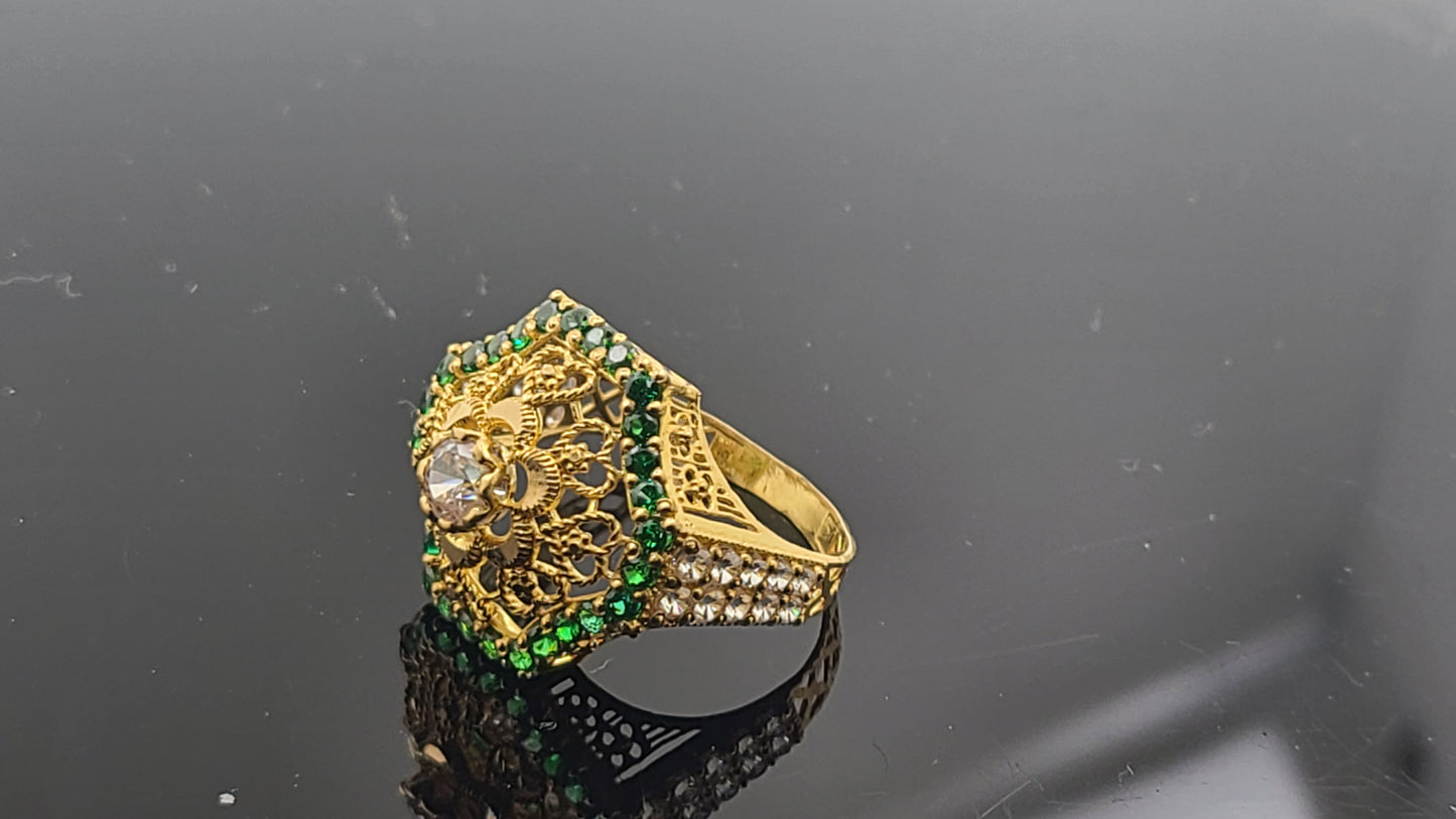 21k Solid Gold Ladies Simple Ring GR318