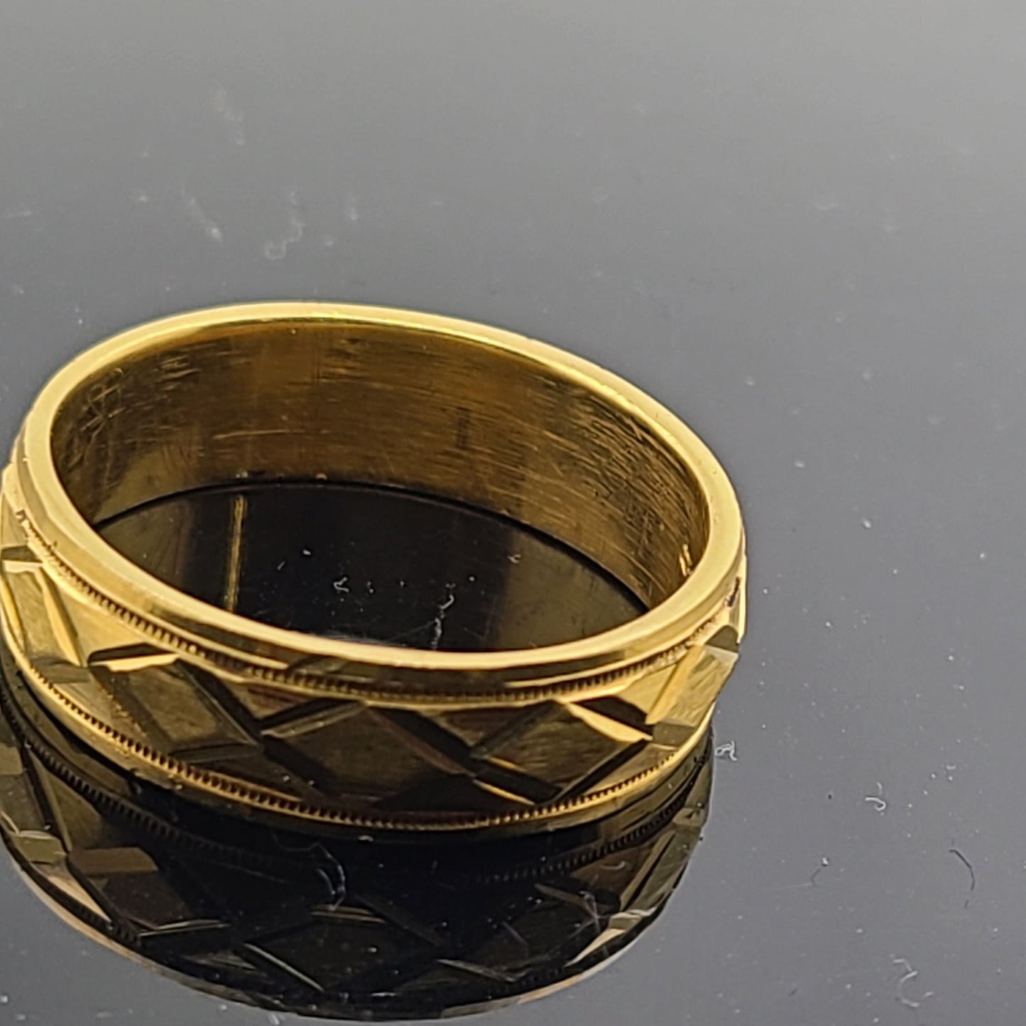22k Solid Gold Simple Ring GR330