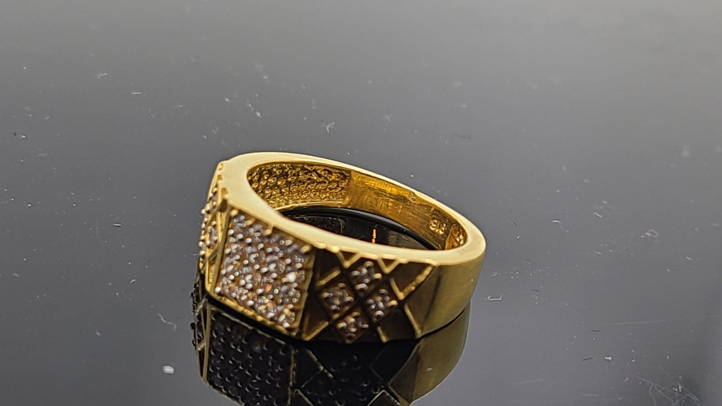 22k Solid Gold Men Simple Ring GR338