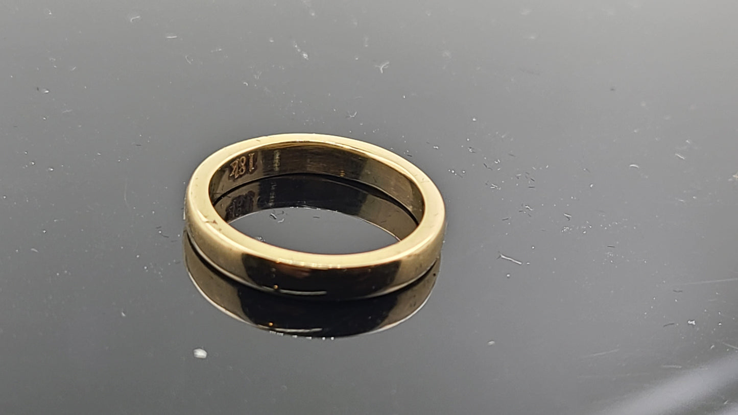 18k Solid Gold Ladies Simple Ring GR355