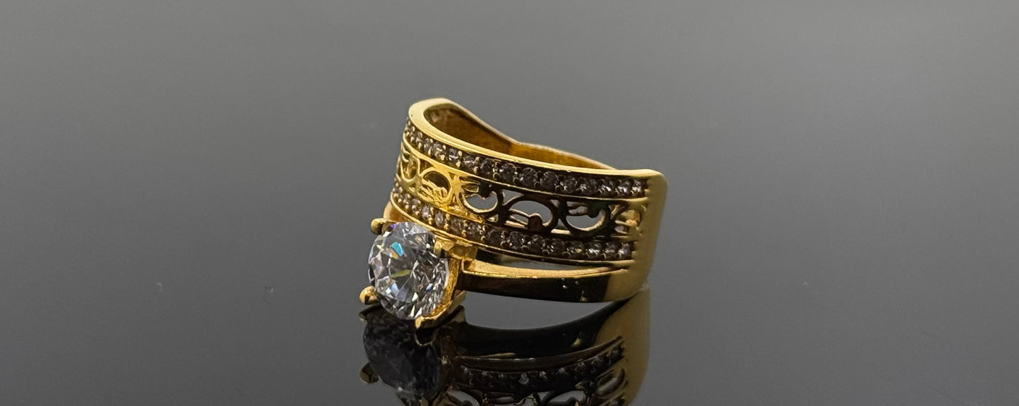 21k Solid Gold Ladies Simple Ring GR377