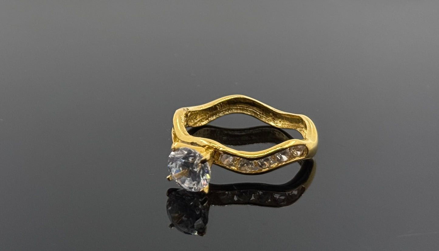 22k Solid Gold Ladies Simple Ring GR408